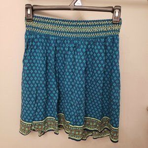 Smocked-Waist Teal Old Navy Skirt (flowy) Size M